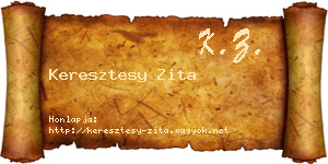 Keresztesy Zita névjegykártya